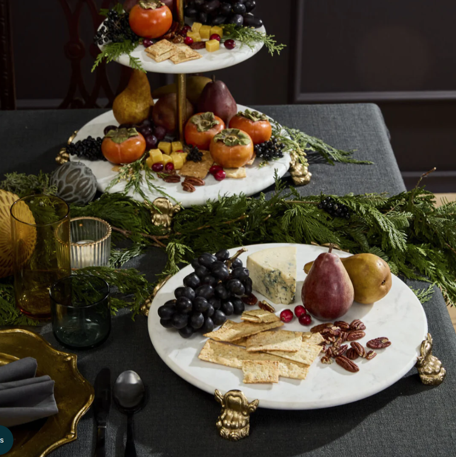 Clawfoot Marble Serving Tray