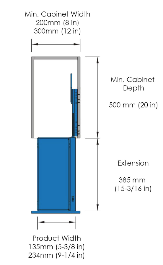 Side Mount Pullout with Soft-Close